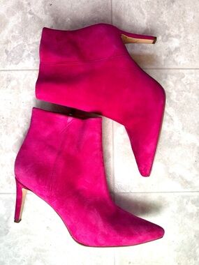 Hot Pink ankle boots - 8